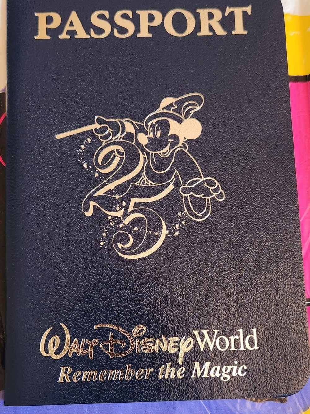Collectible-Walt Disney World Resort 25th Anniversary Passport - Navy & Silver